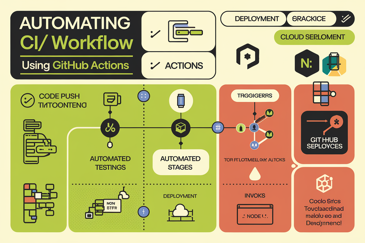 Automating Your Workflow: Using GitHub Actions for CI/CD Learn how to automate your CI/CD workflows using GitHub Actions. This guide covers the basics of setting up your first workflow, running tests, and deploying applications, along with the benefits of using GitHub Actions for continuous integration and deployment.