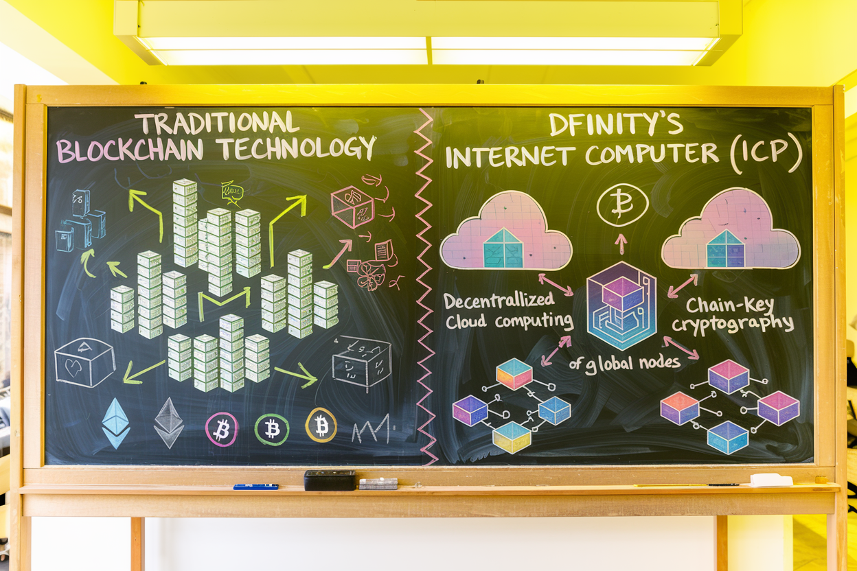 ICP vs Traditional Blockchain: What Sets Dfinity’s Ecosystem Apart? Explore the key differences between Dfinity's Internet Computer Protocol (ICP) and traditional blockchain technologies. Discover how ICP enhances speed, usability, and security for decentralized applications.