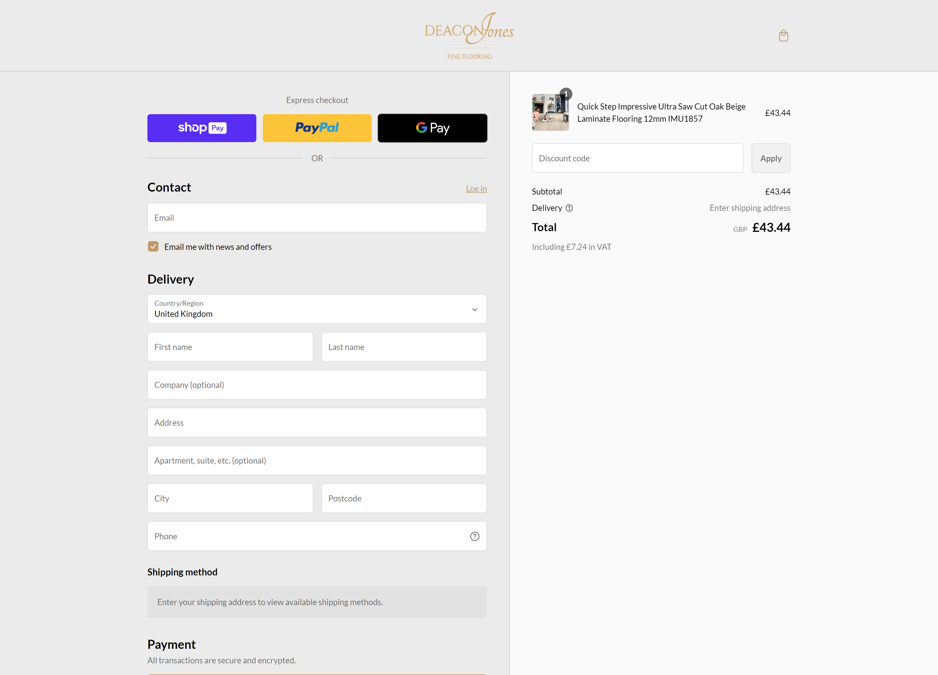 Deacon Jones Checkout Page Design by Kainat Chaudhary Deacon Jones Checkout Page Design by Kainat Chaudhary