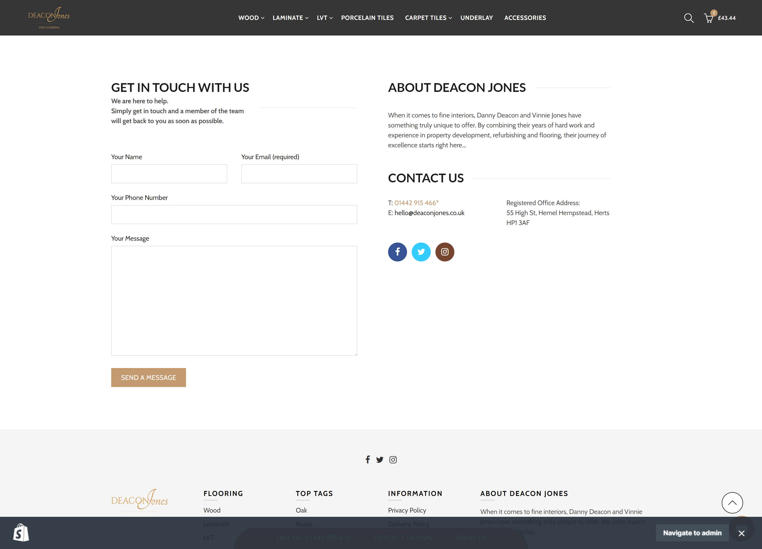 Deacon Jones Contact Page Design by Kainat Chaudhary Deacon Jones Contact Page Design by Kainat Chaudhary