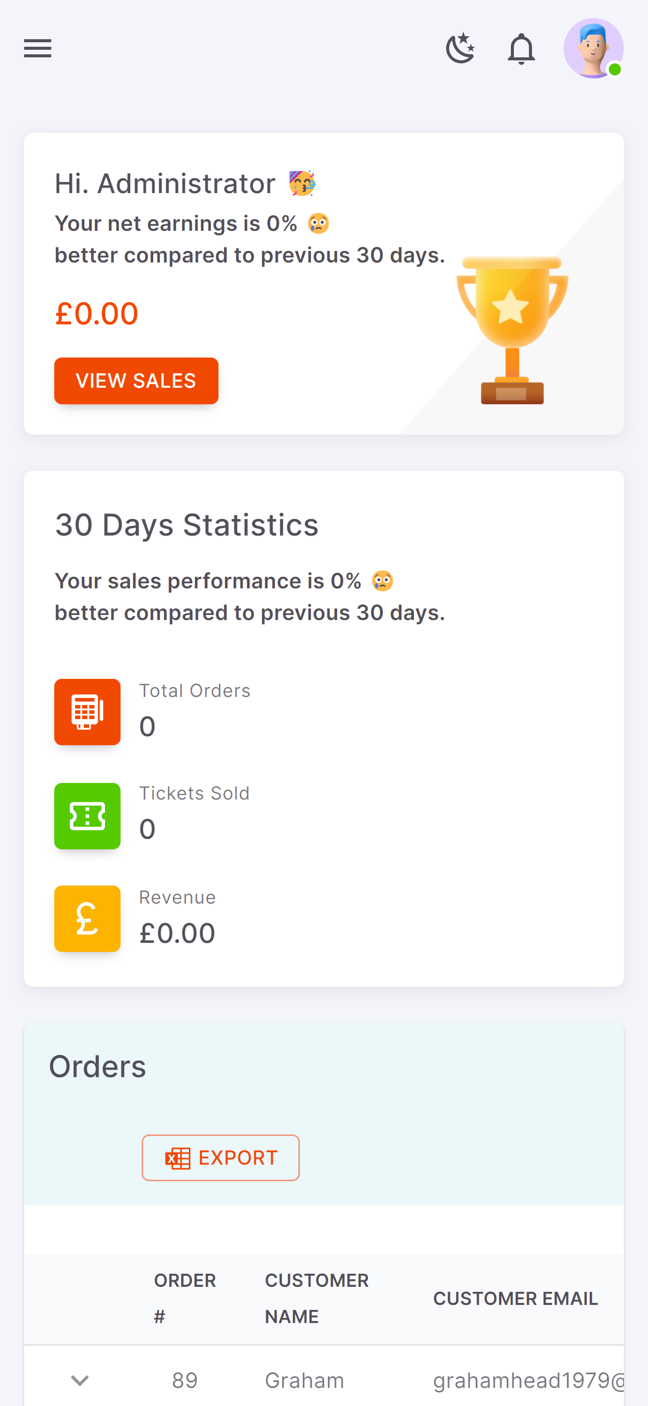 Exo Tickets Admin Dashboard Mobile View by Kainat Chaudhary Exo Tickets Admin Dashboard Mobile View by Kainat Chaudhary