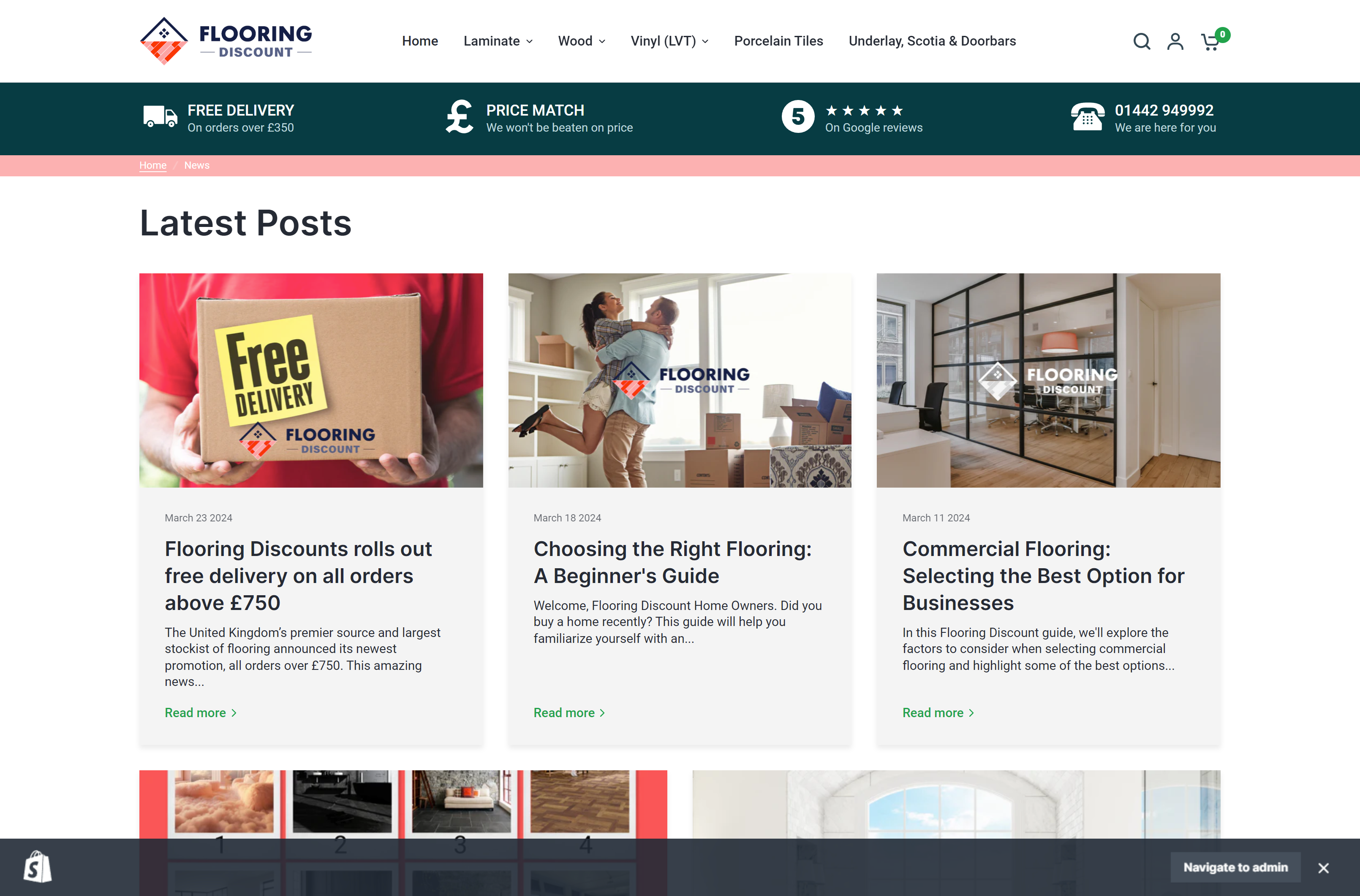 Flooring Discount Blog Page Design by Kainat Chaudhary