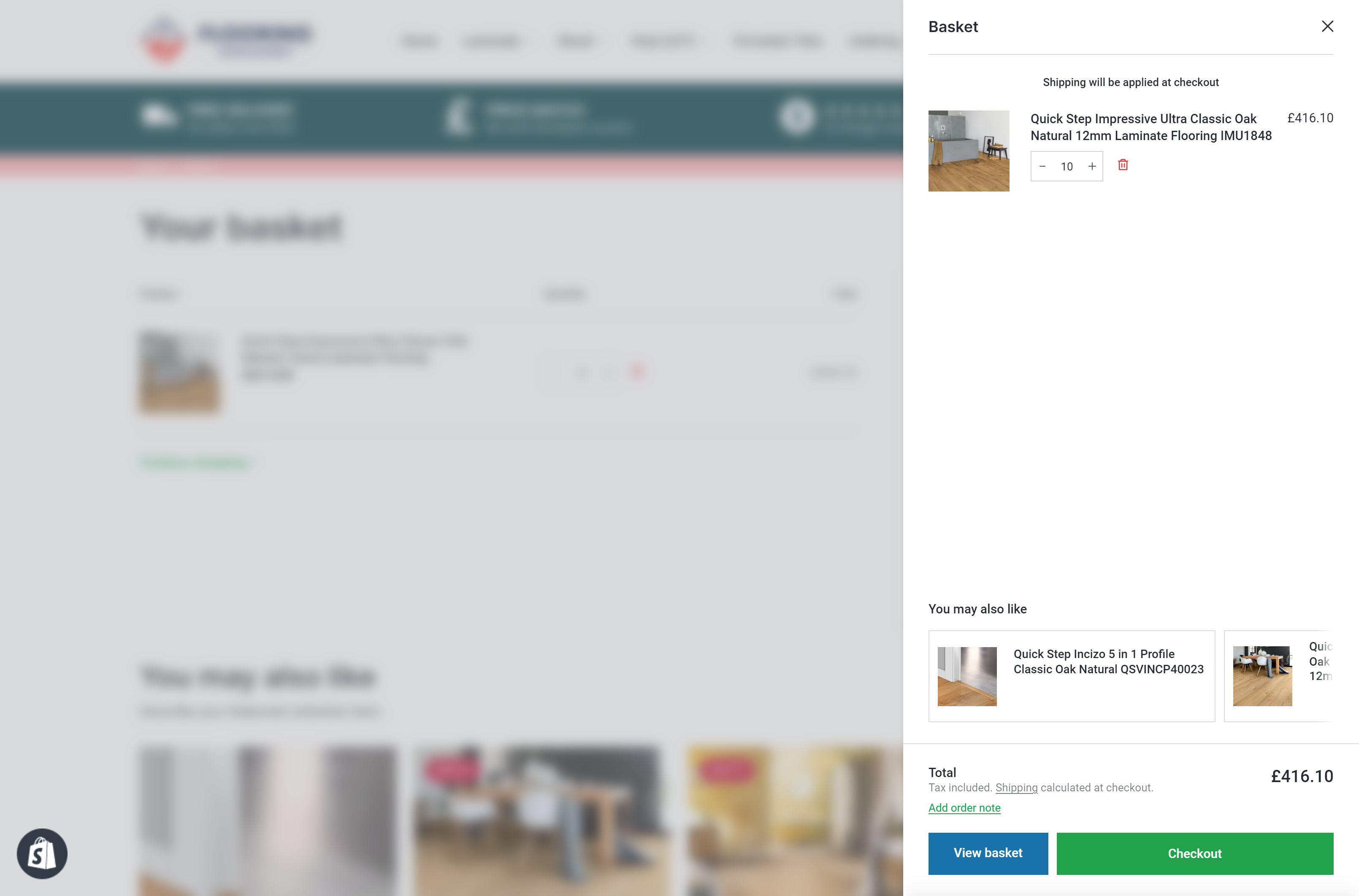 Flooring Discount Cart Modal Design by Kainat Chaudhary