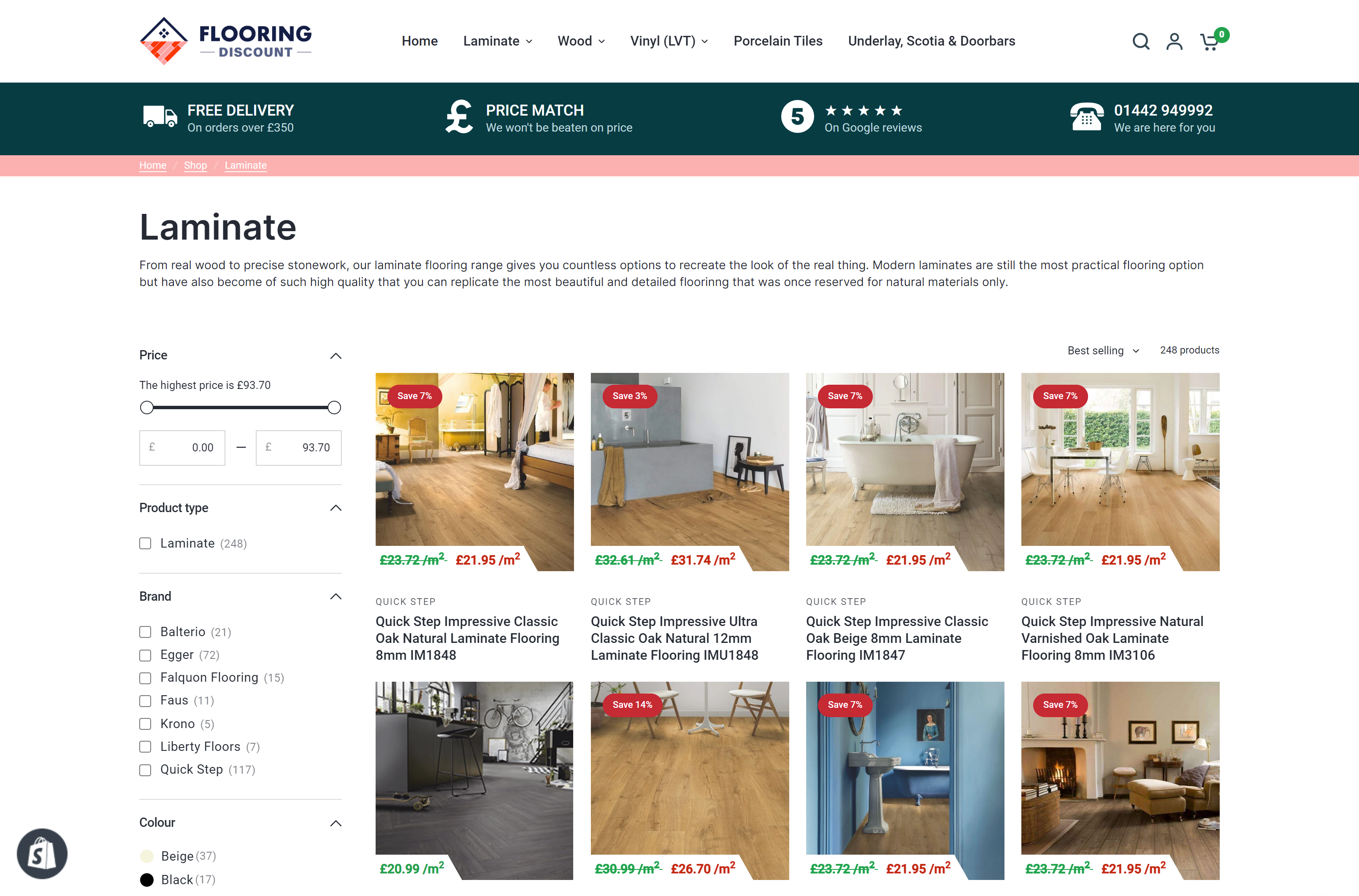 Flooring Discount Collection Page Design by Kainat Chaudhary