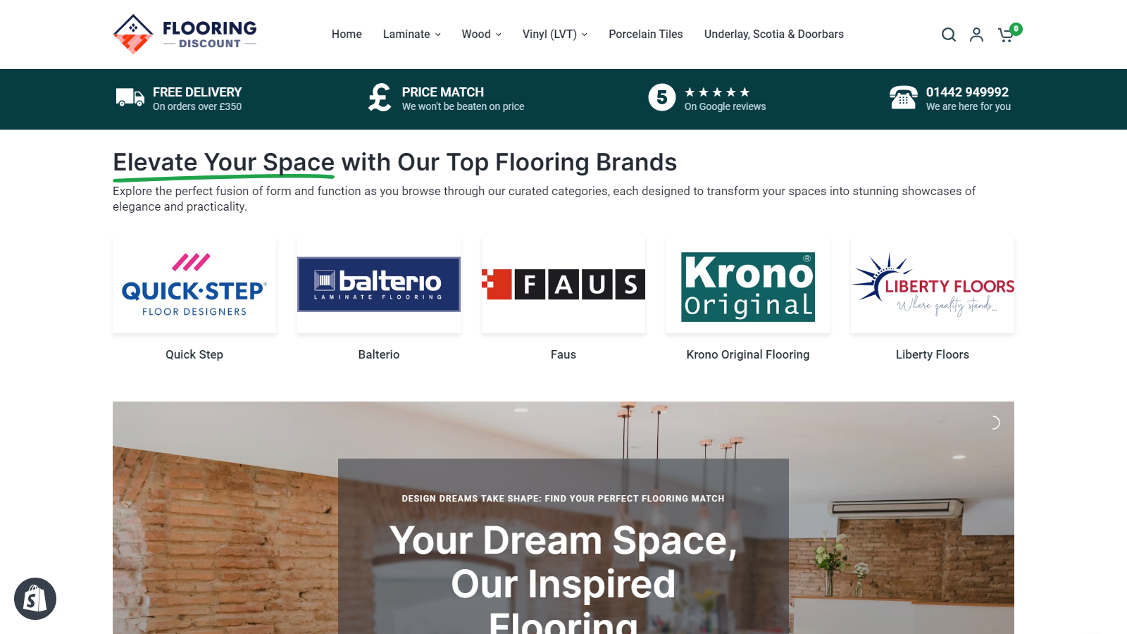 Flooring Discount Desktop View Design by Kainat Chaudhary